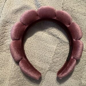 Elegant Velvet Headband in Mauve